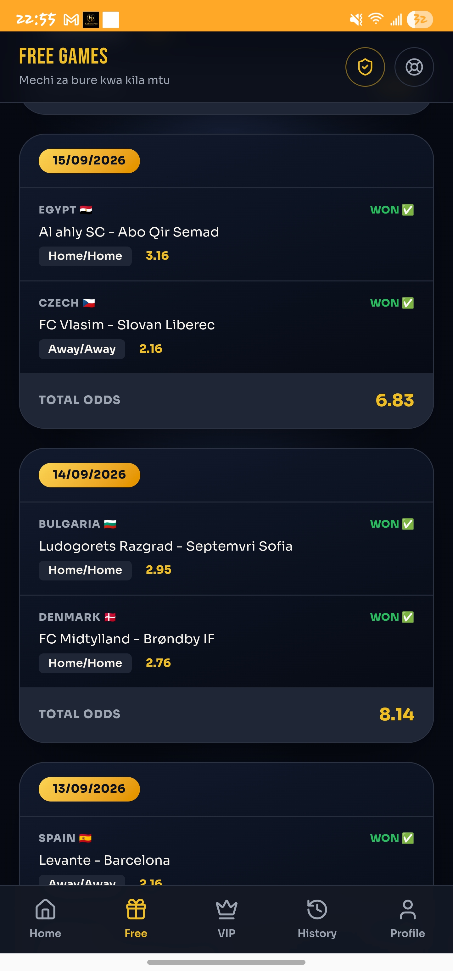 KALIBETPRO free games screen
