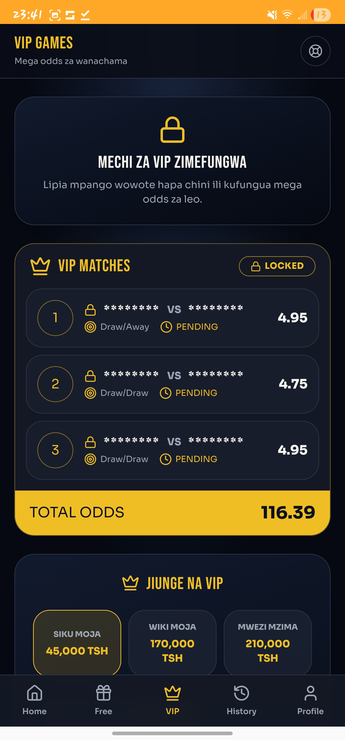 KALIBETPRO VIP games screen